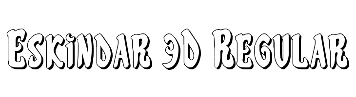Eskindar 3D Regular  Frei Schriftart Herunterladen