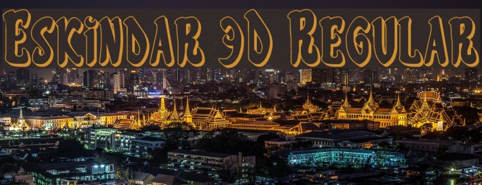Eskindar 3D Regular Font examples
