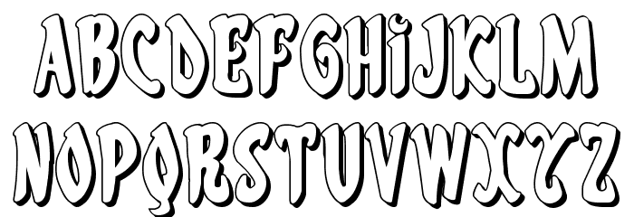 Eskindar 3D Regular Font LOWERCASE