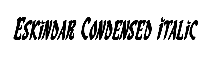 Eskindar Condensed Italic Font