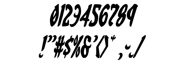 Eskindar Condensed Italic Font OTHER CHARS