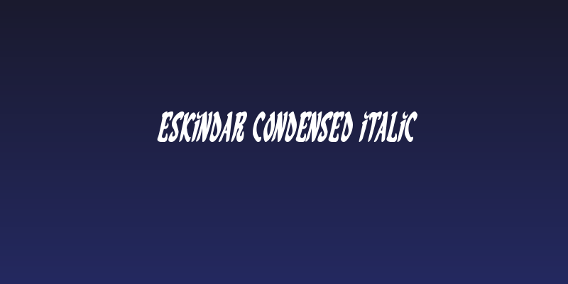 Eskindar Condensed Italic Social Header