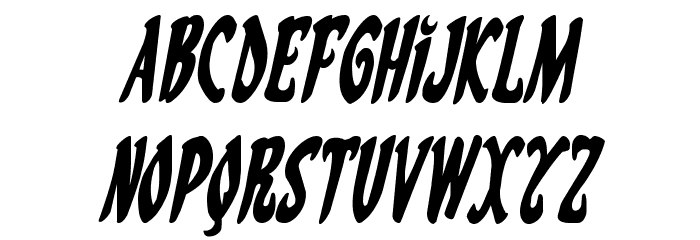 Eskindar Condensed Italic Font LOWERCASE
