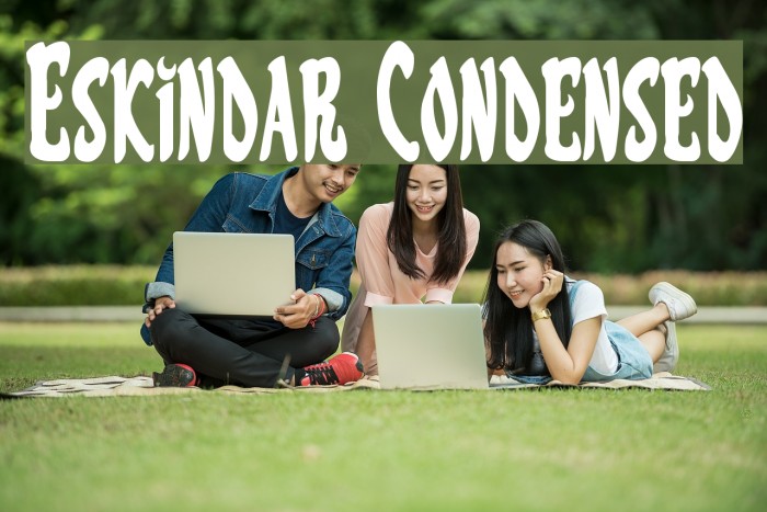 Eskindar Condensed Font examples