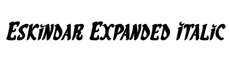Eskindar Expanded Italic Font
