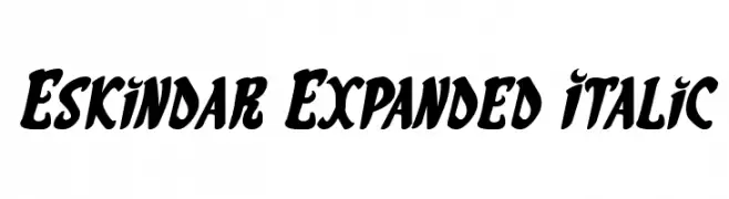Eskindar Expanded Italic  Скачать бесплатные шрифты