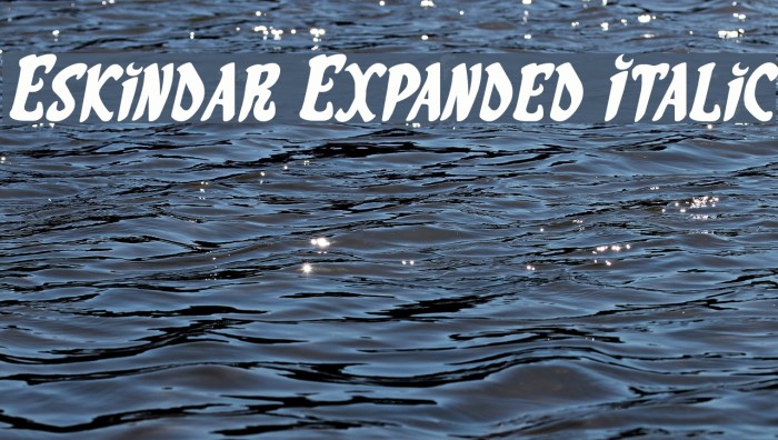 Eskindar Expanded Italic Font examples