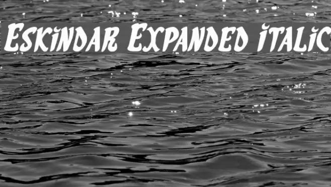 Eskindar Expanded Italic フォント examples