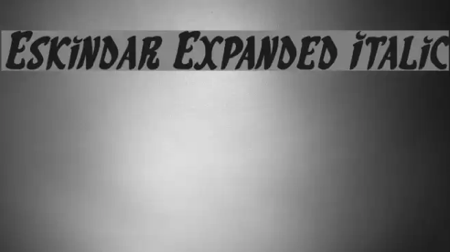 Eskindar Expanded Italic フォント examples