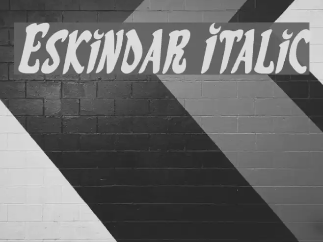 Eskindar Italic Font examples