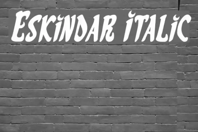 Eskindar Italic Font examples