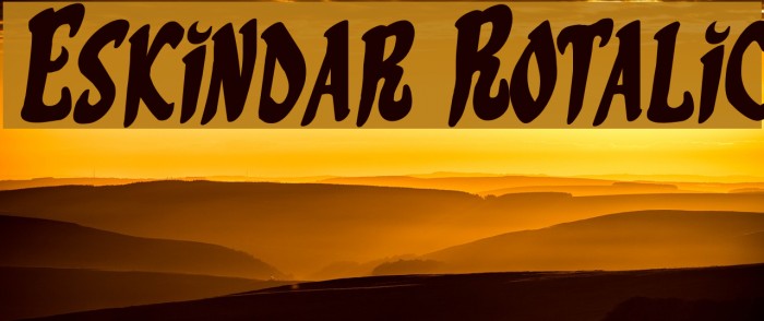Eskindar Rotalic Font examples