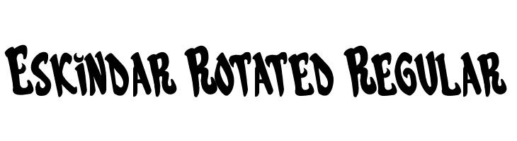 Eskindar Rotated Regular  Free Fonts Download