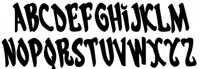 Eskindar Rotated Regular Шрифта ВЕРХНИЙ