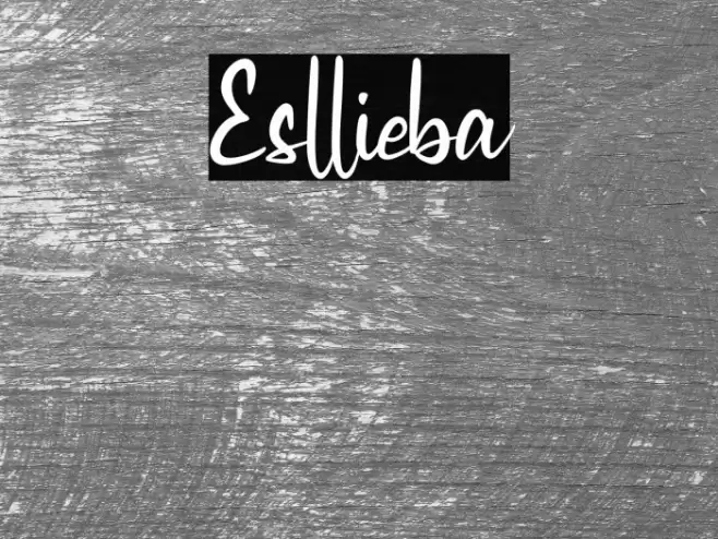 Esllieba Font examples