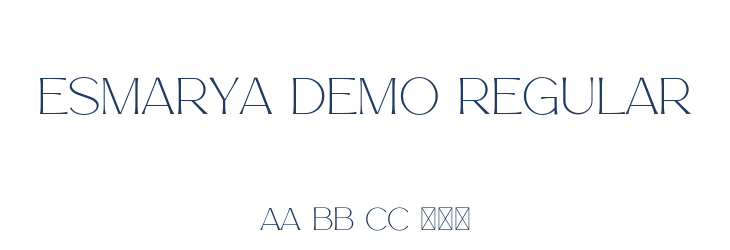 Esmarya Demo Regular Font Preview