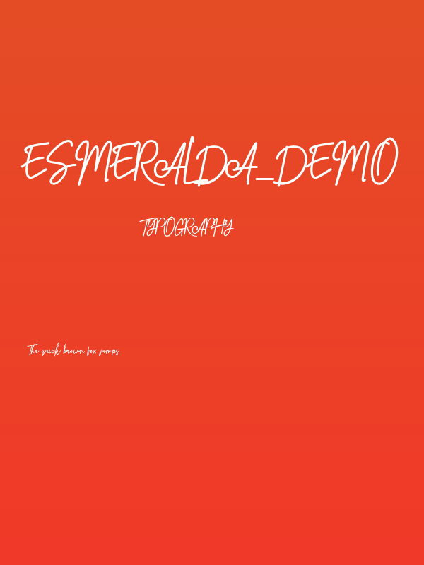 Esmeralda_Demo Poster