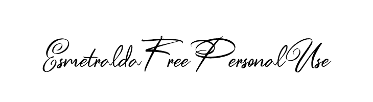 EsmetraldaFreePersonalUse  Fuentes Gratis Descargar