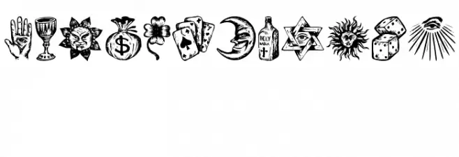 Esoterica Regular Caratteri MINUSCOLO