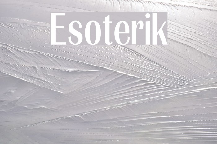 Esoterik Font examples
