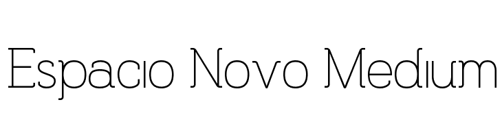 Espacio Novo Medium Font
