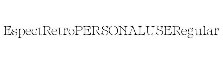 Espect Retro PERSONAL USE Regular  les polices de caractères gratuit tlcharger