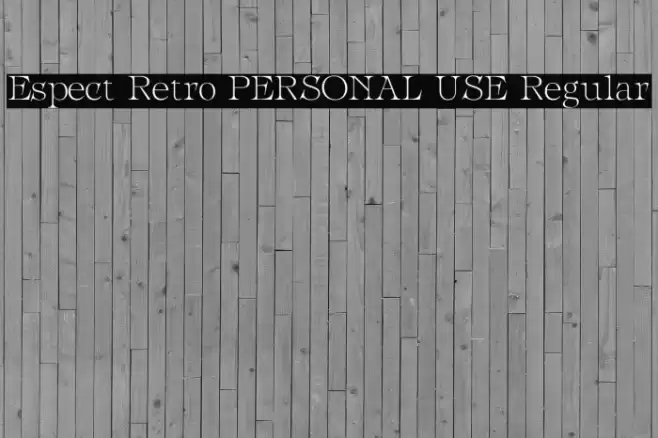 Espect Retro PERSONAL USE Regular Font examples