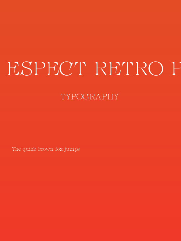Espect Retro PERSONAL USE Regular Poster