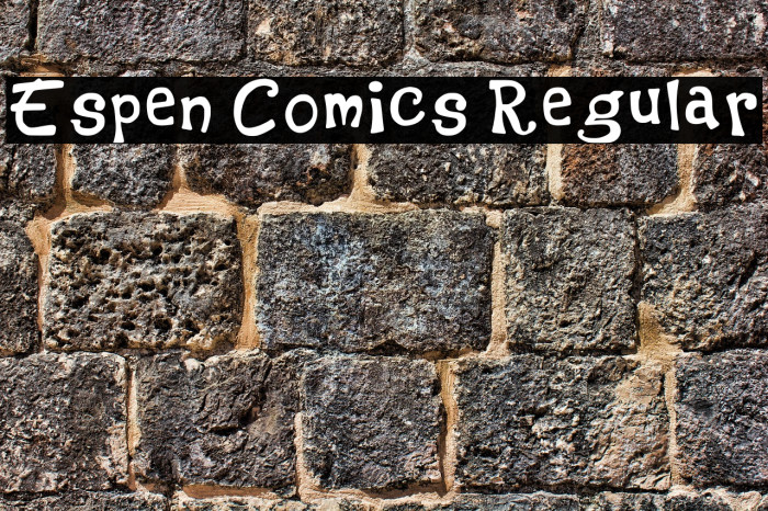 Espen Comics Regular Font examples