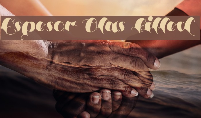 Espesor Olas Filled Font examples