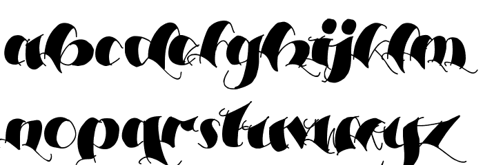 Espesor Olas Filled Font LOWERCASE
