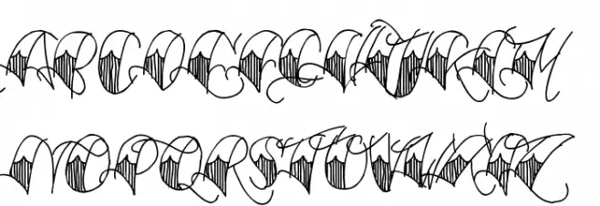 Espesor Olas Half Schriftart Groß