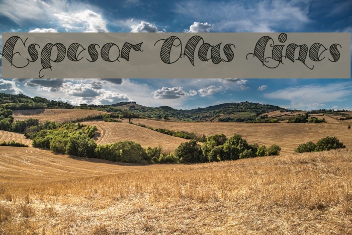 Espesor Olas Lines Font examples