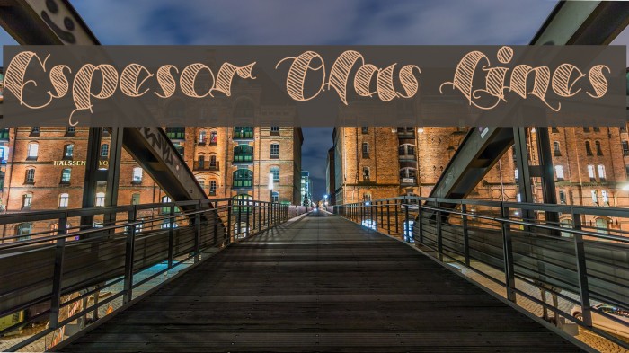 Espesor Olas Lines Font examples