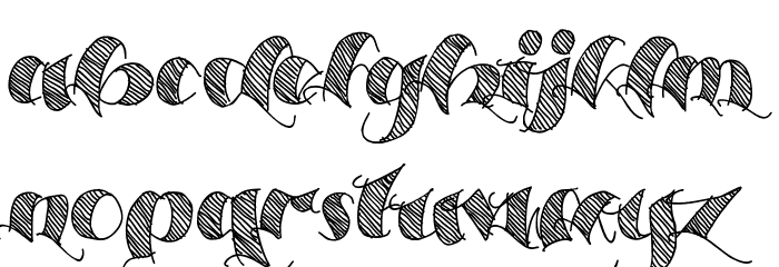 Espesor Olas Lines Font LOWERCASE
