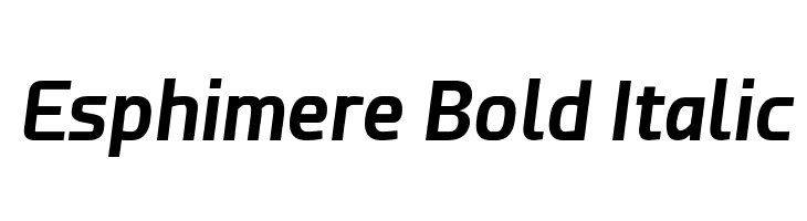 Esphimere Bold Italic Font