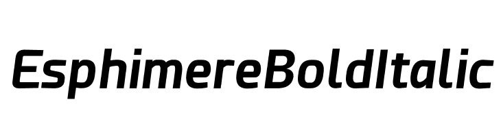 Esphimere Bold Italic  免费字体下载