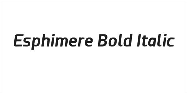 Esphimere Bold Italic Logo