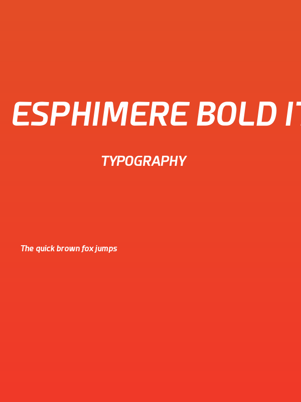Esphimere Bold Italic Poster