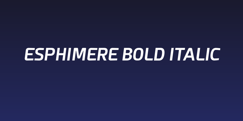 Esphimere Bold Italic Social Header