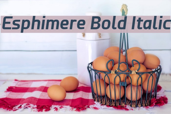 Esphimere Bold Italic Font examples