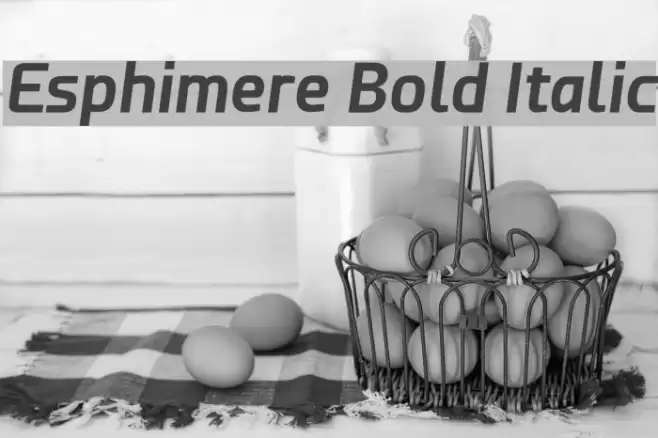 Esphimere Bold Italic  examples