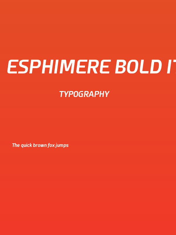 Esphimere Bold Italic Poster