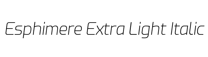 Esphimere Extra Light Italic Font