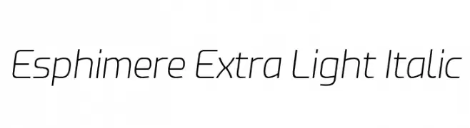 Esphimere Extra Light Italic  baixar fontes gratis