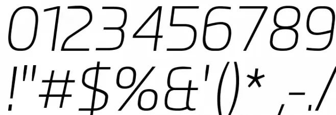 Esphimere Extra Light Italic Font OTHER CHARS