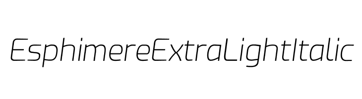 Esphimere Extra Light Italic  les polices de caractères gratuit tlcharger