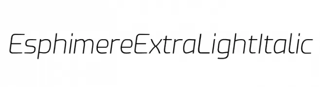 Esphimere Extra Light Italic  baixar fontes gratis