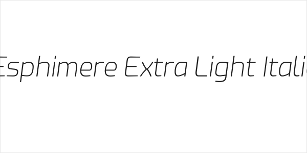 Esphimere Extra Light Italic Logo