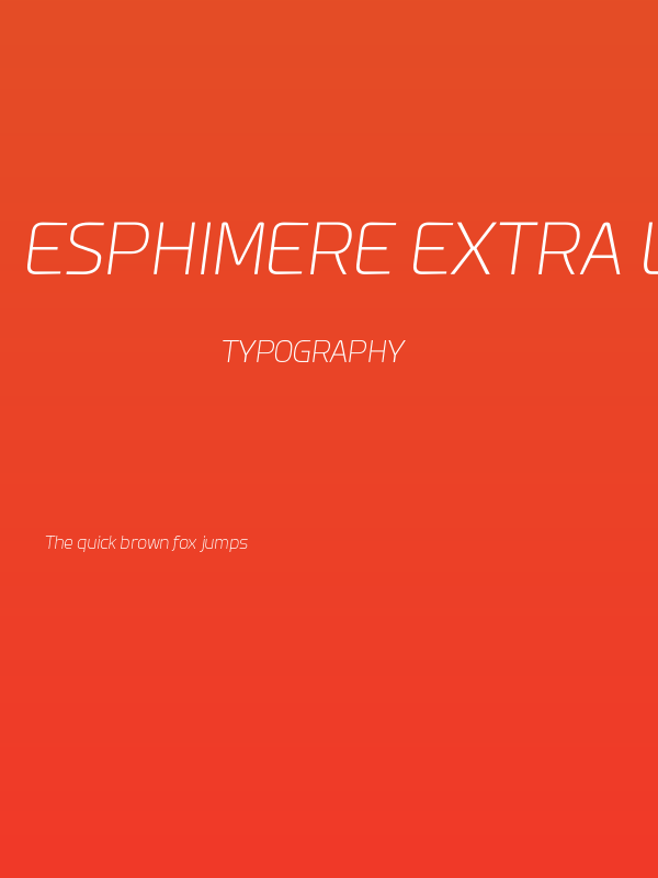 Esphimere Extra Light Italic Poster